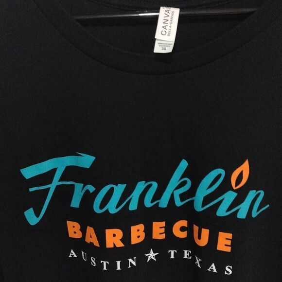 Franklin Bar Be Cue Austin Texas T-shirt NWOT 3XL Black Bella+Canvas - Picture 7 of 10